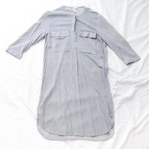 Vertical pin striped shirt dress, H&M Size 2 / Women's XS Extra Small